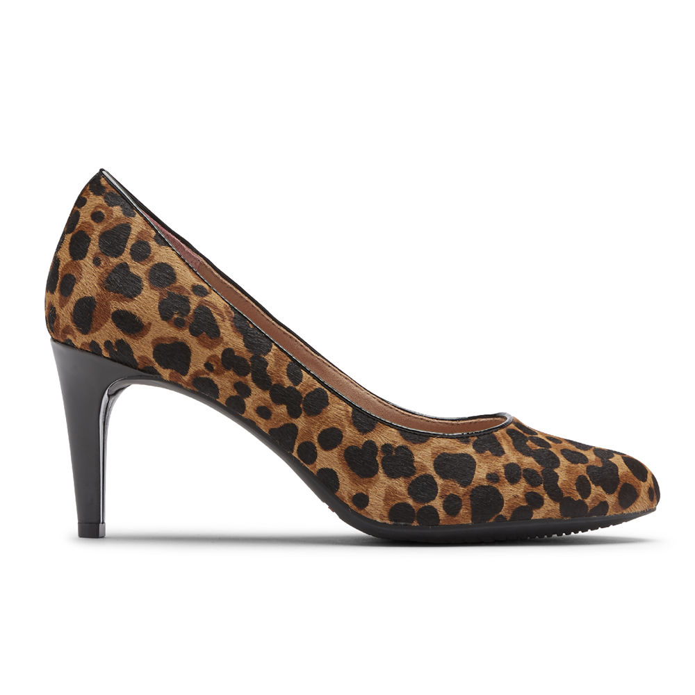 Rockport Hæler Sko Dame Leopard - Total Motion Arabella - GNDU68912